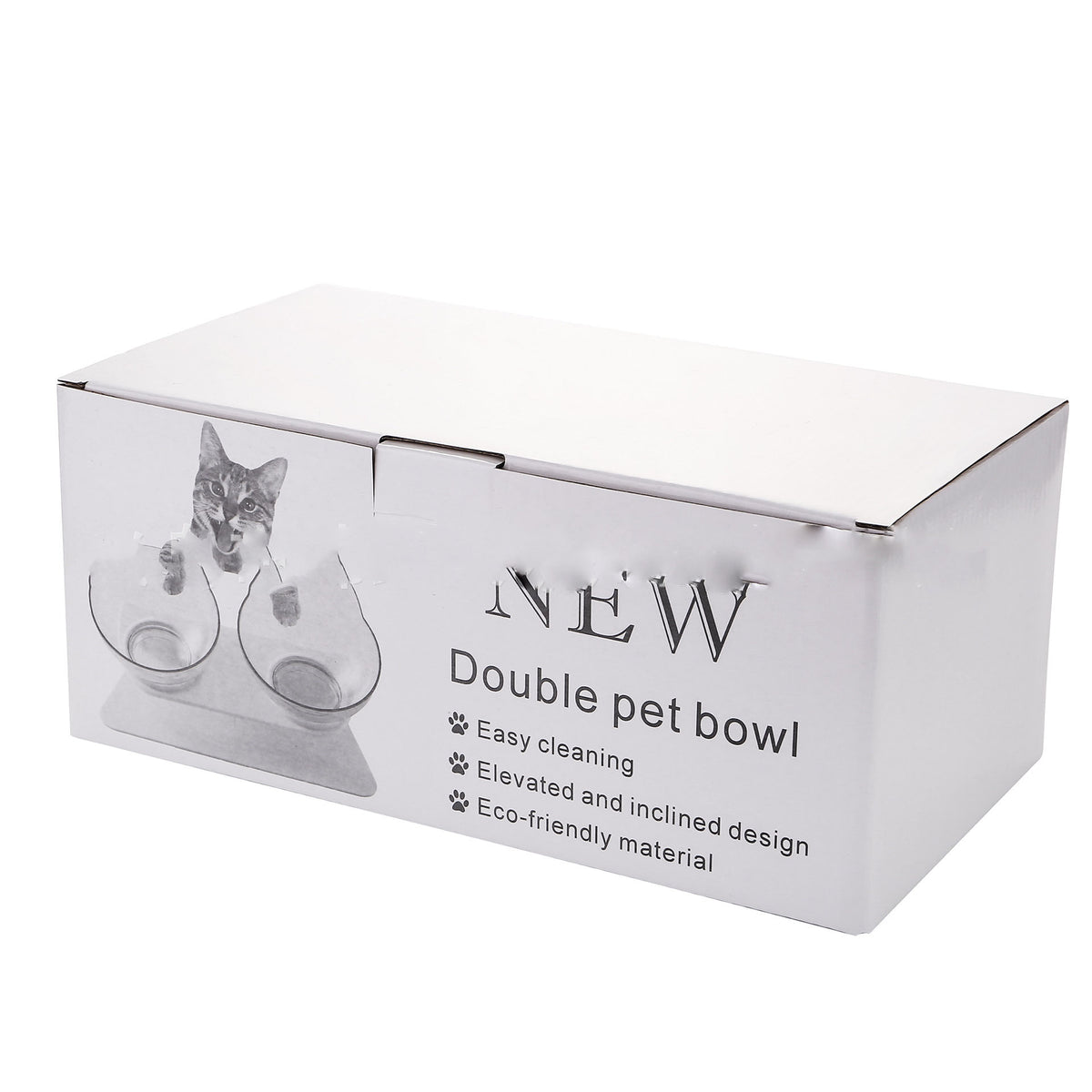 Elevated Cat Feeder with Clear Bowls