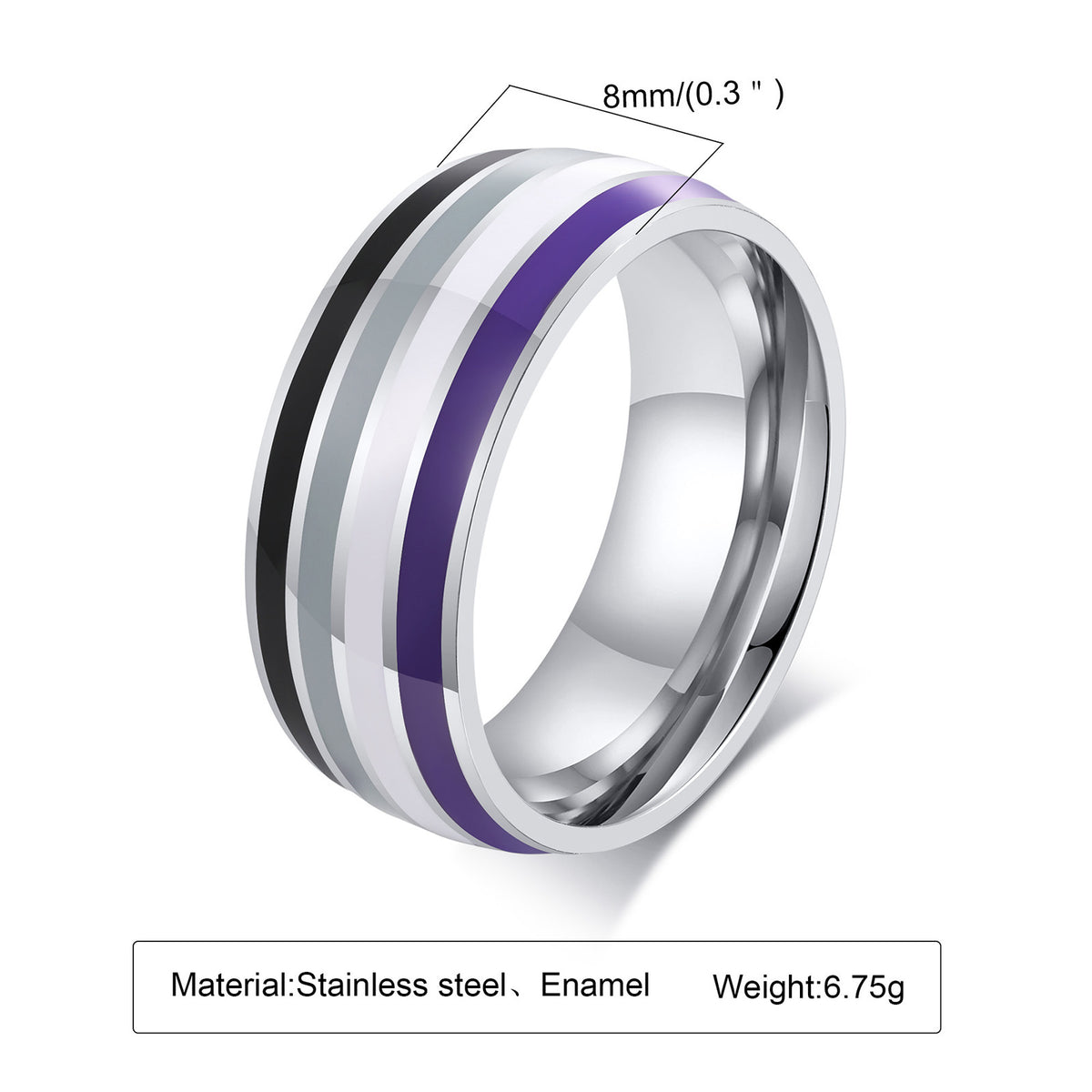 Rainbow Titanium Steel Ring