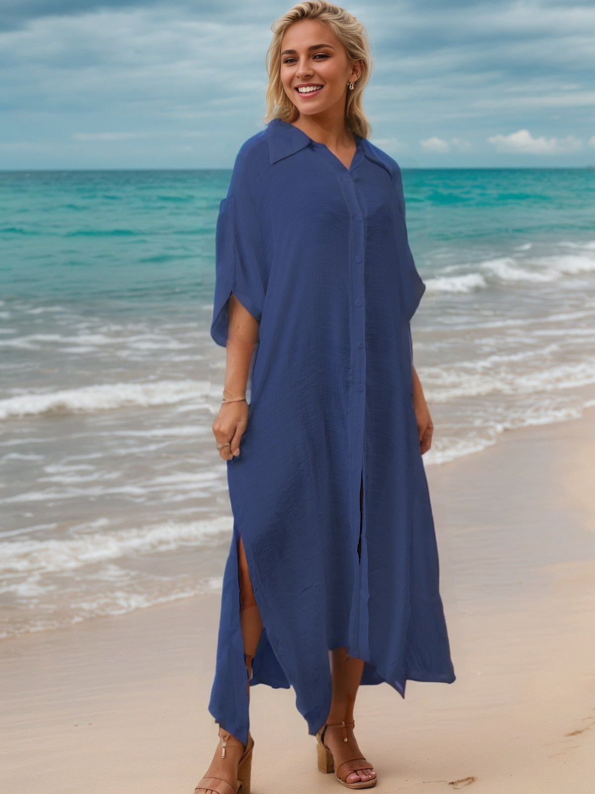 Women's Long Shirt Beach Cover-Up