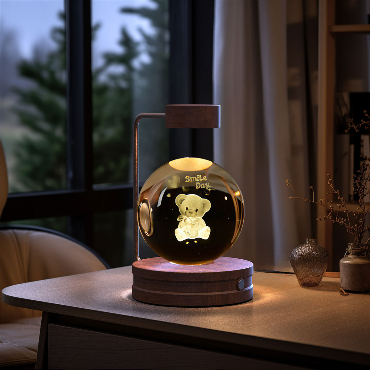 3D Crystal Ball Night Light