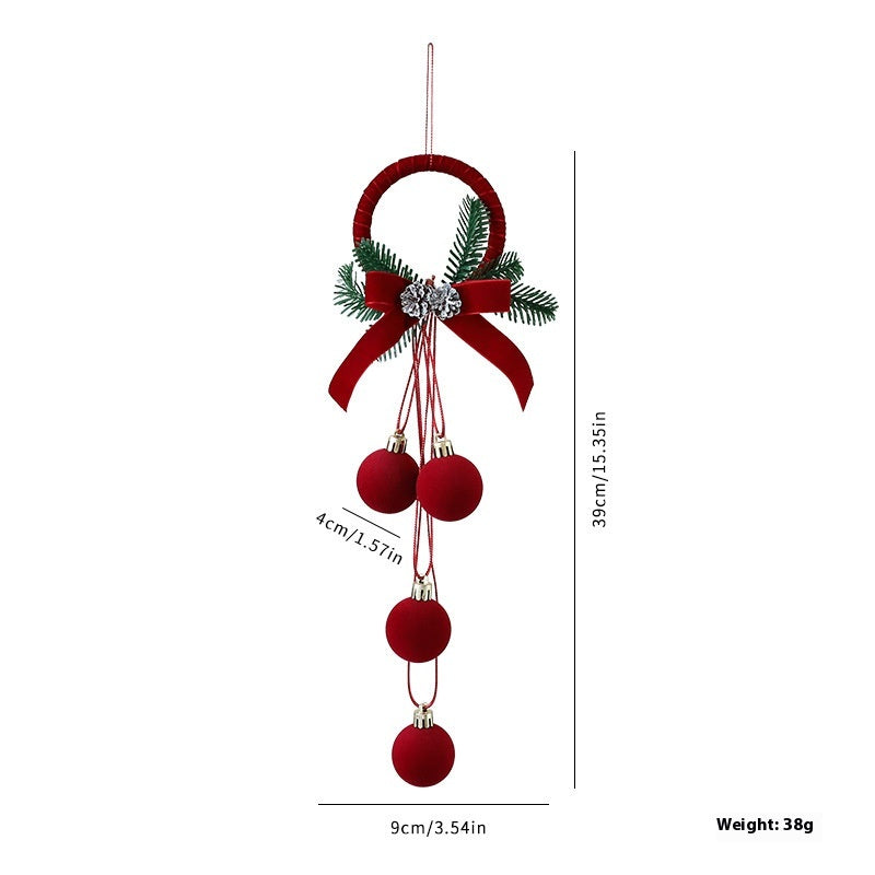 Flocked Christmas Bell Ornaments