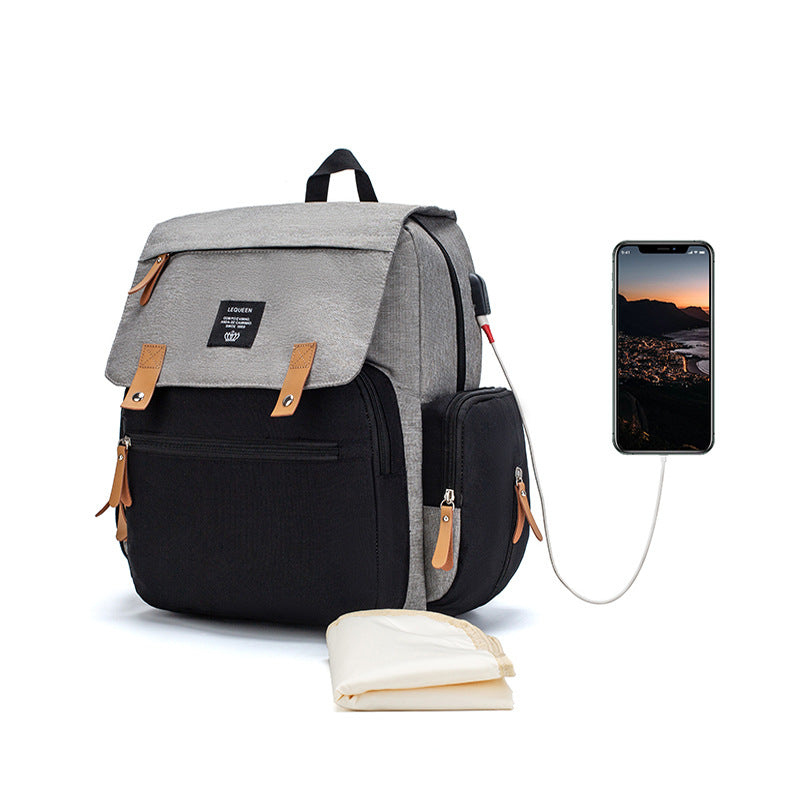 Large Multi-Pocket Diaper Bag