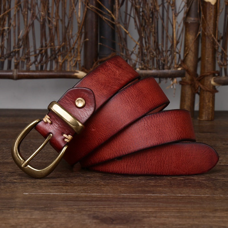 Vintage Distressed Leather Belt