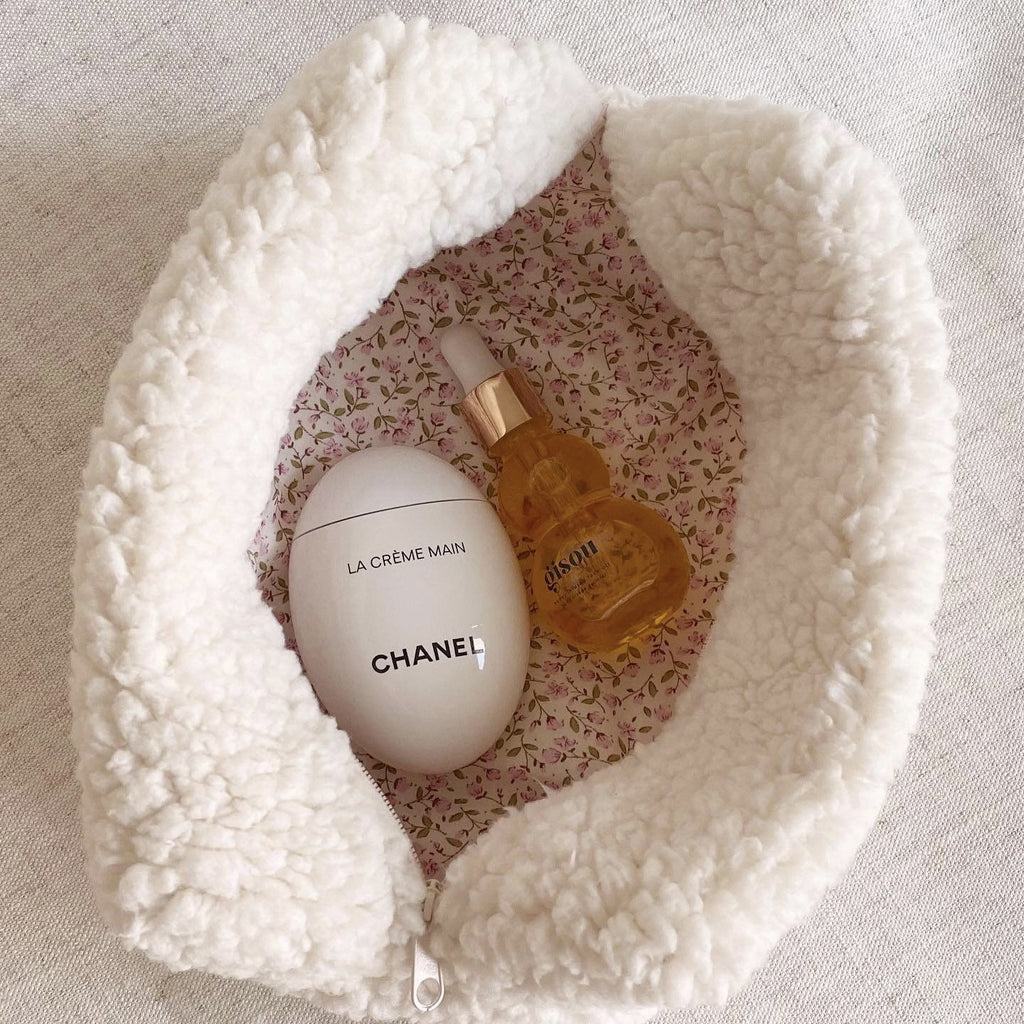 Teddy Plush Makeup Bag