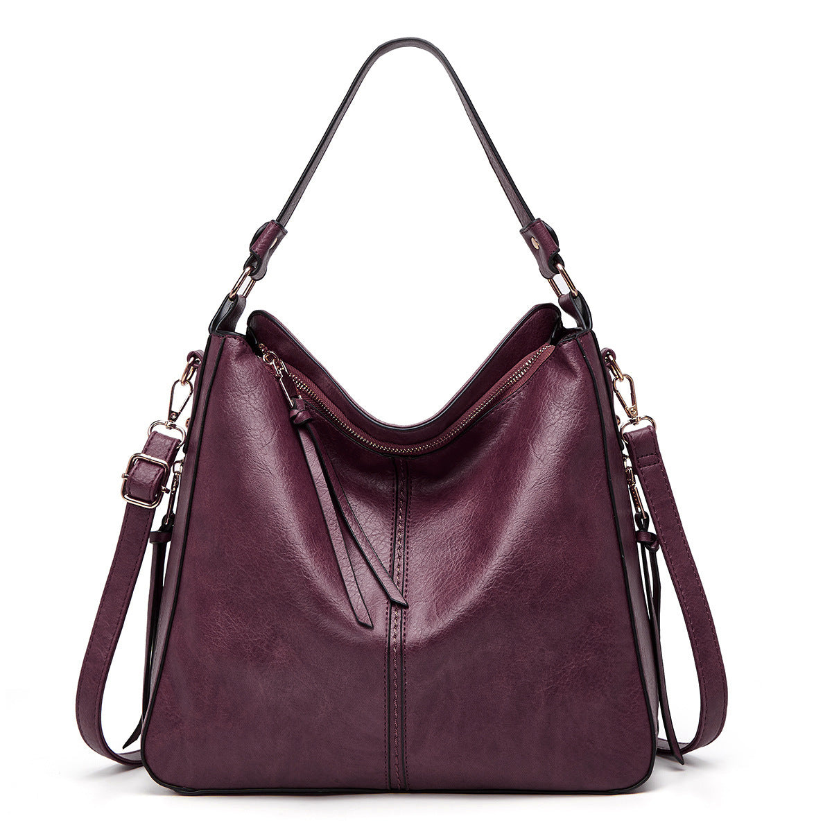 Zip Hobo Bucket Bag
