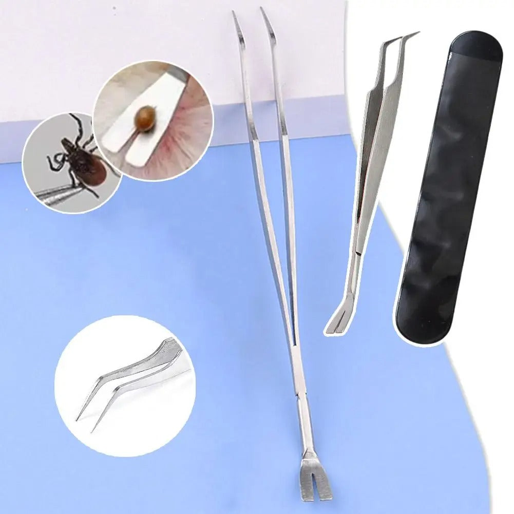 Stainless Steel Tick Tweezers