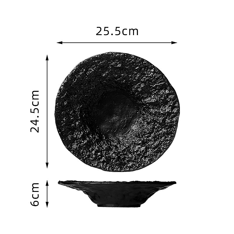 Rock-Glaze Ceramic Soup Plate