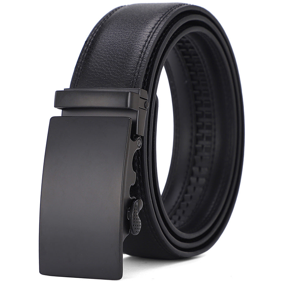 Men's Leather Belt with Automatic Buckle