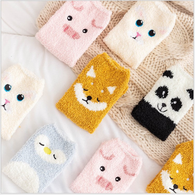 Cute Animal Fuzzy Socks