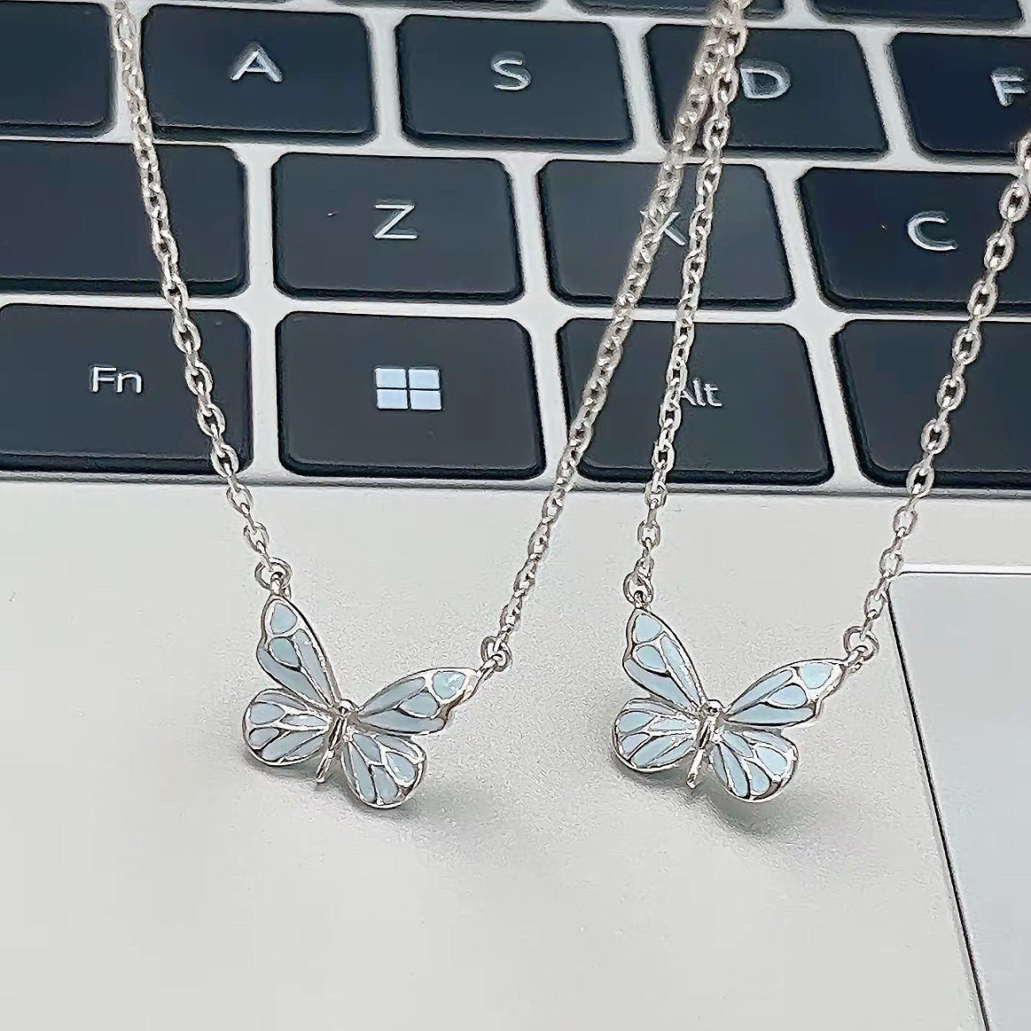 Glow-in-the-Dark Butterfly Necklace & Bracelet