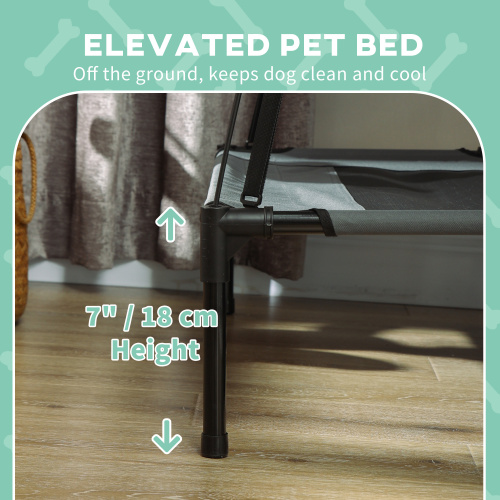 Elevated Dog Cot with Canopy