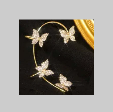 Butterfly Ear Cuff & Hook Earring