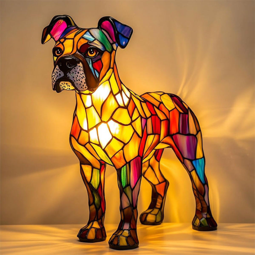 Color-Changing Dog Figure Lamp
