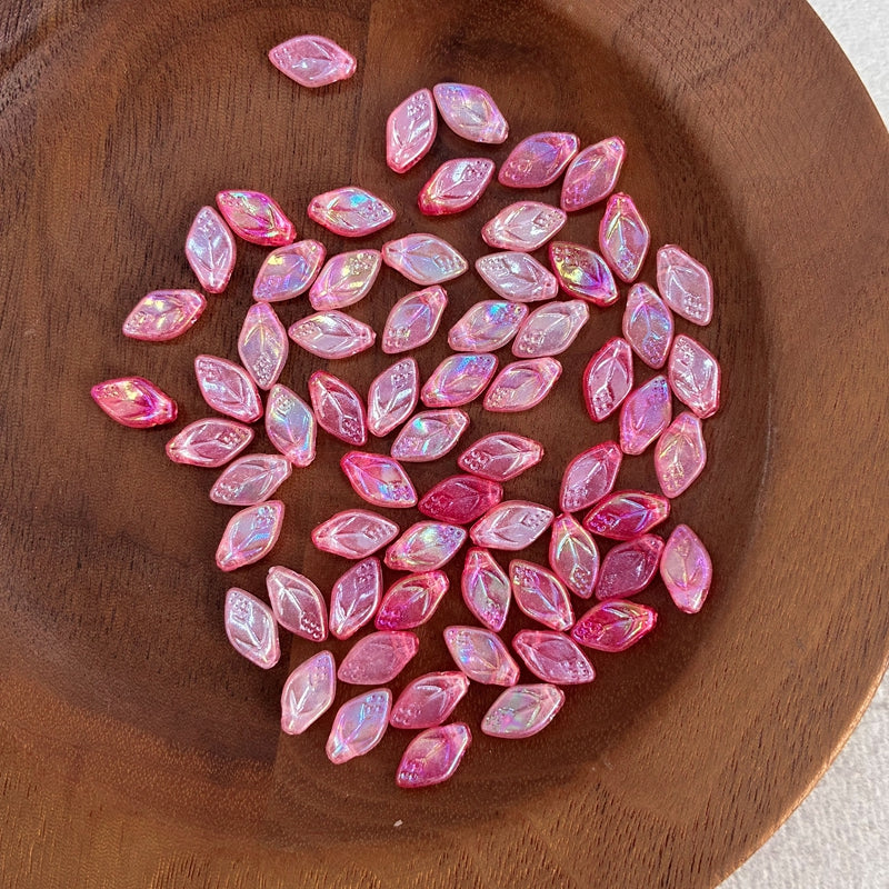 Glow-in-the-Dark Acrylic Leaf Beads