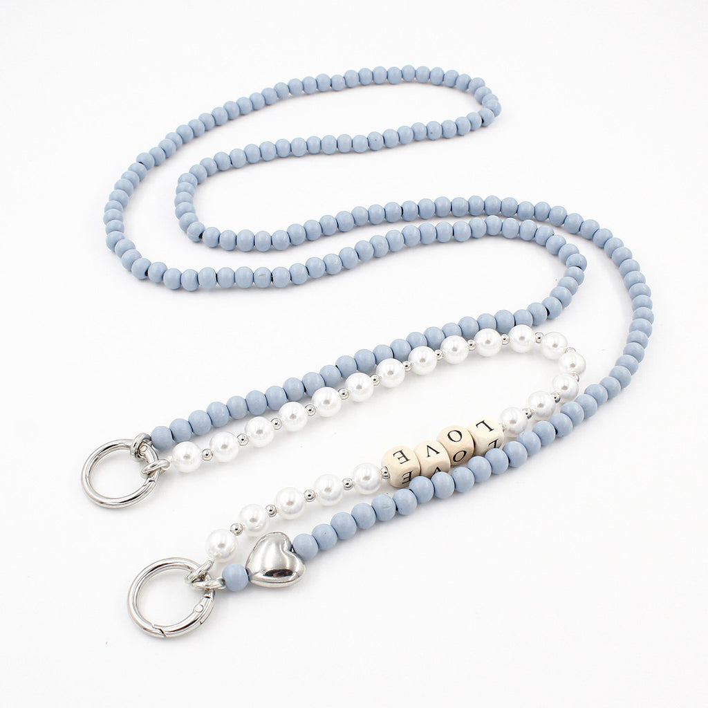 Wooden Bead Bag Charm Chain