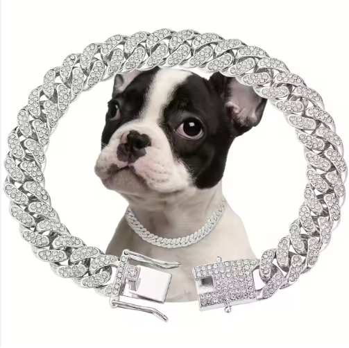 Rhinestone Chain Pet Collar