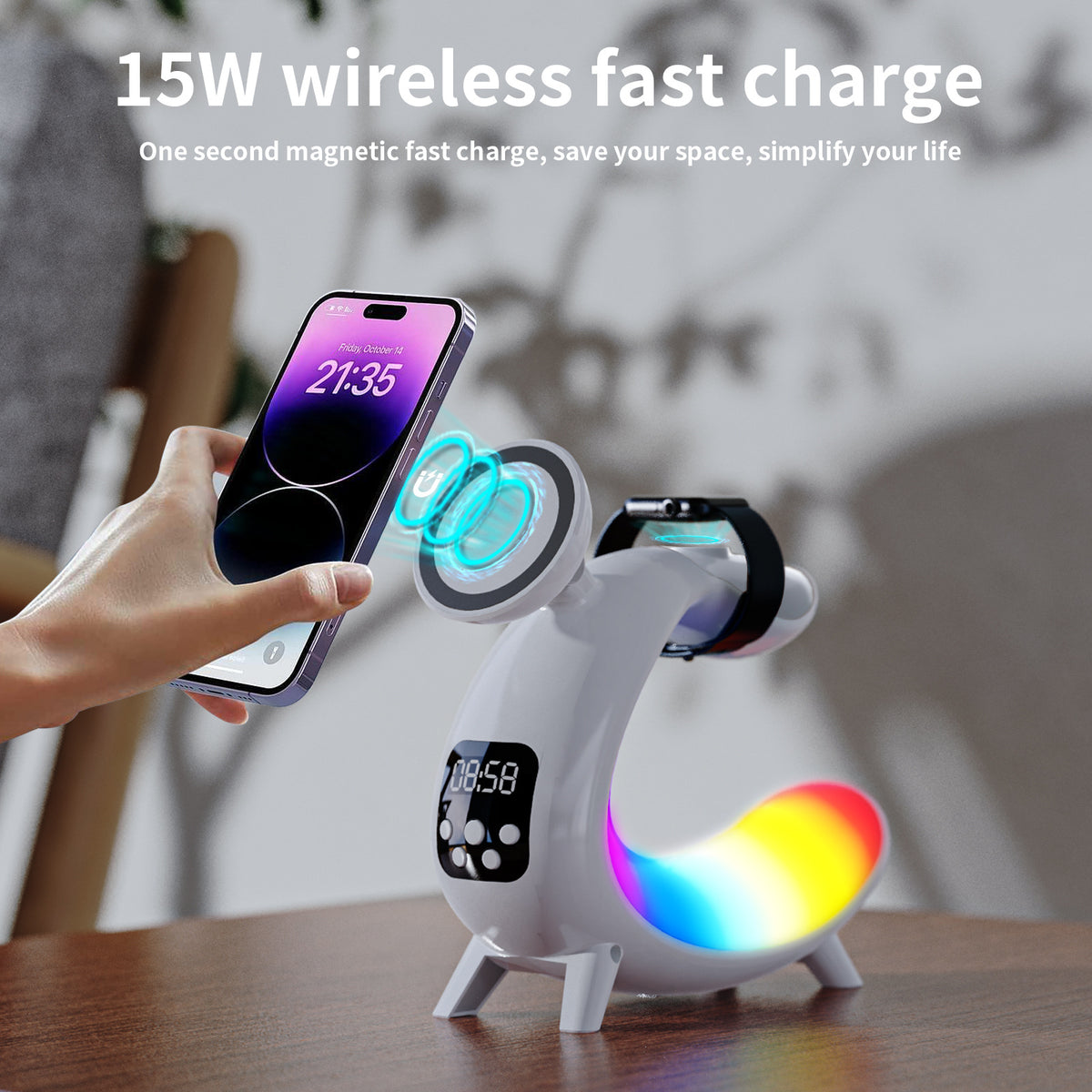 Wireless Charging Bedside Lamp