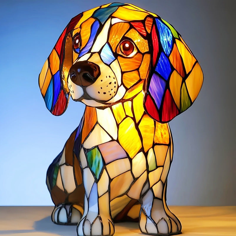 Color-Changing Dog Figure Lamp