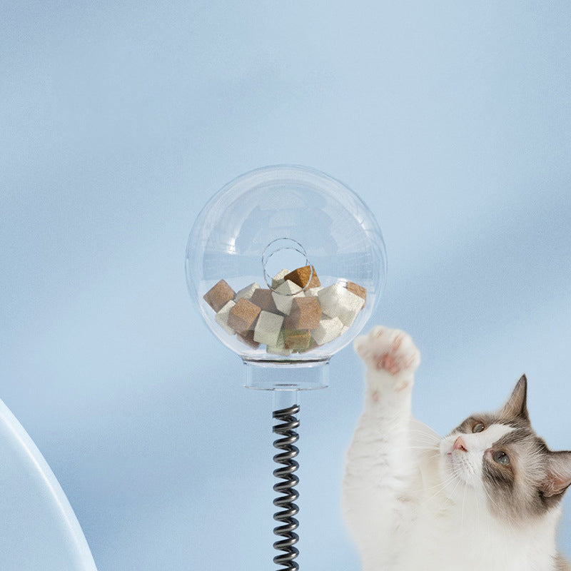 Treat-Dispensing Cat Spring Toy