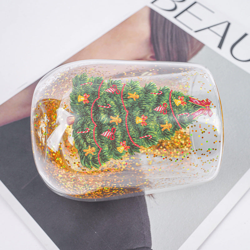 Christmas Tree Glitter Cup