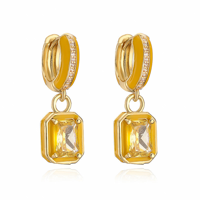 Candy Cube Crystal Earrings