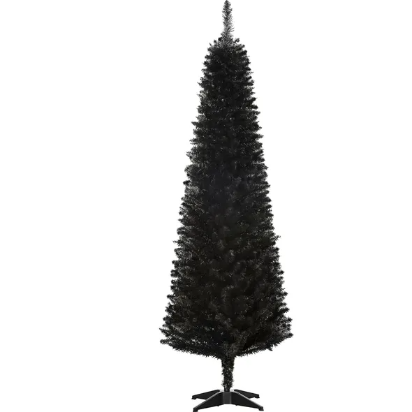 6 ft Black Pencil Christmas Tree