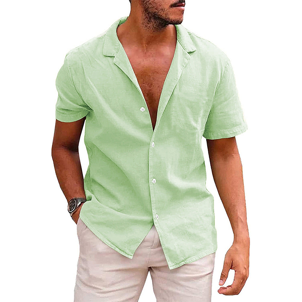 Men's Linen-Cotton Beach Shirt