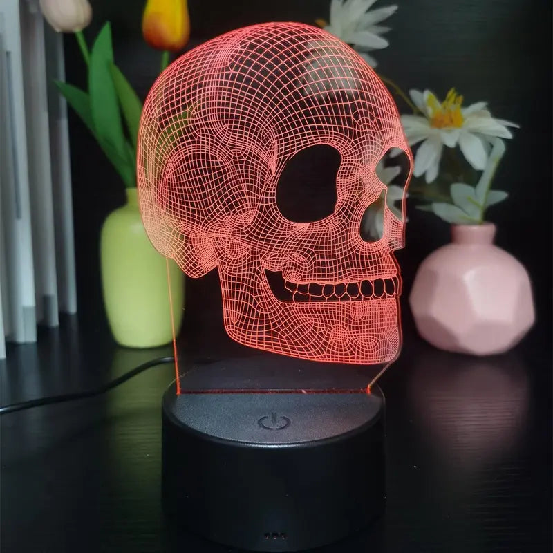 3D Illusion Skull Lamp