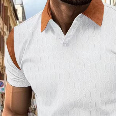 Men's Waffle-Knit Polo Shirt