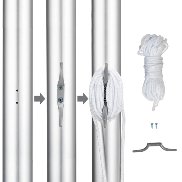 25 ft Flagpole Kit with US Flag