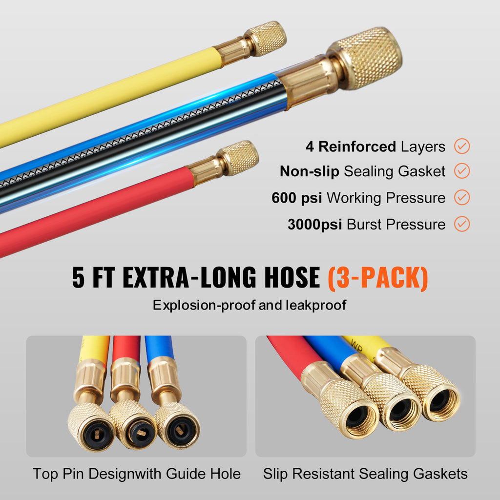3-Way AC Manifold Gauge Set