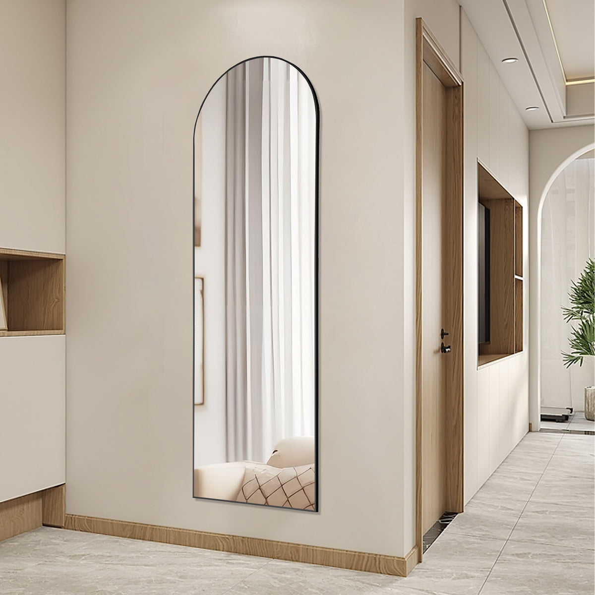 Arched Floor Standing Mirror
