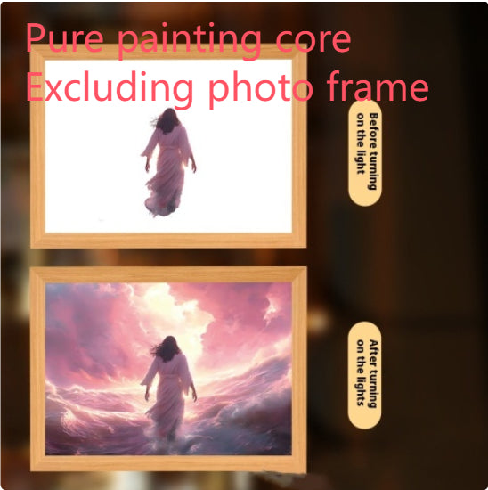 LED Light-Up Cross Art Frame