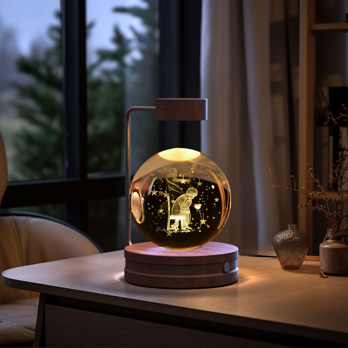 3D Crystal Ball Night Light