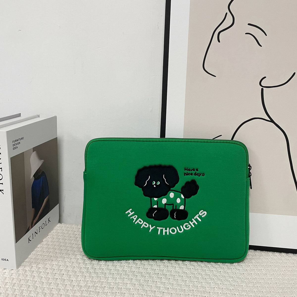Cute Embroidered Laptop Sleeve