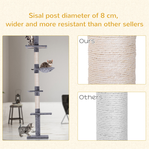 9 ft Floor-to-Ceiling Cat Tree