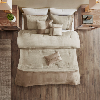 7-Piece Faux Suede Comforter Set