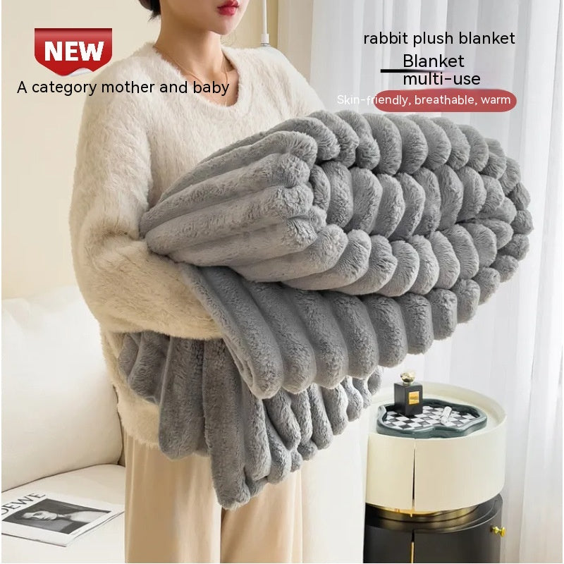 Bubble Faux Fur Throw Blanket