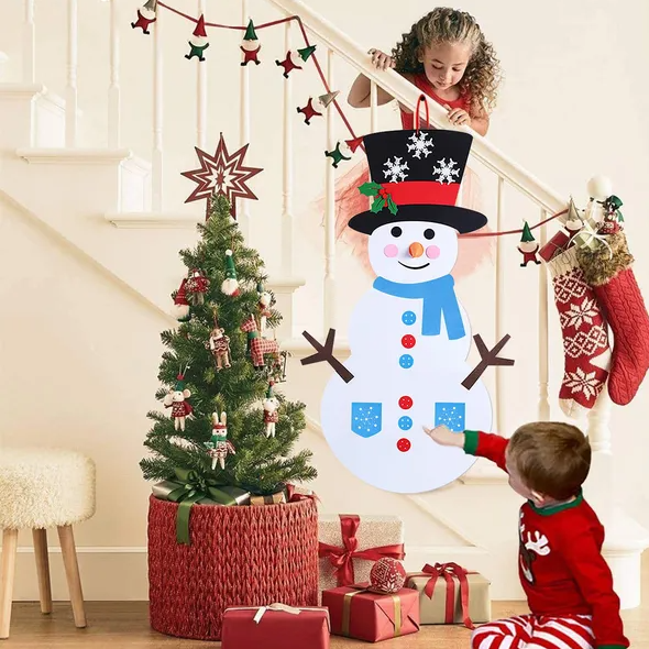 DIY Felt Christmas Snowman Set