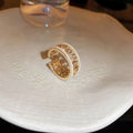 Pearl & Zircon Open Ring