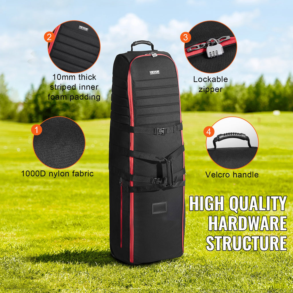 Padded Golf Travel Bag with Wheels
