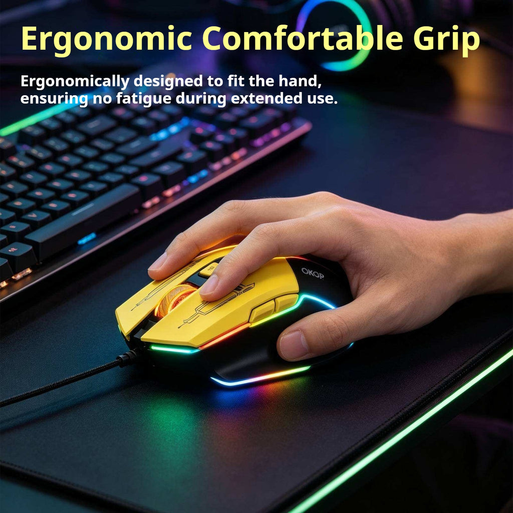 Ergonomic Wired Optical Mouse