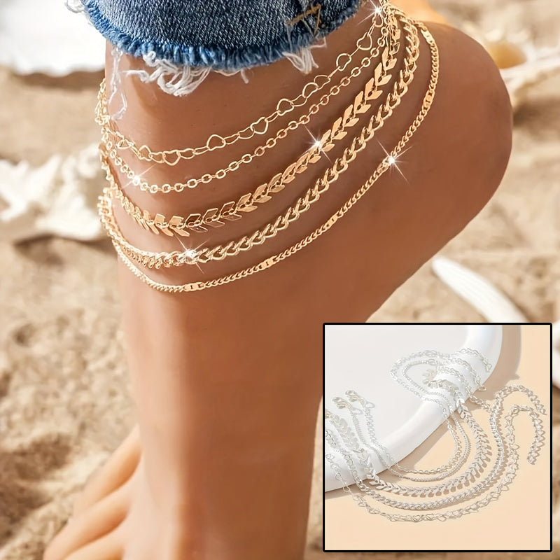 Boho Anklet Set (5 pcs)