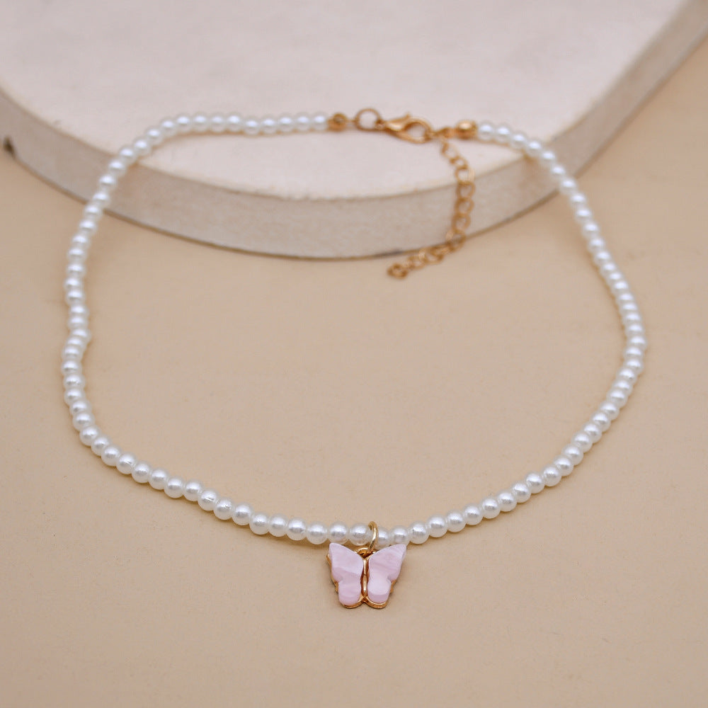 Pearl Butterfly Choker