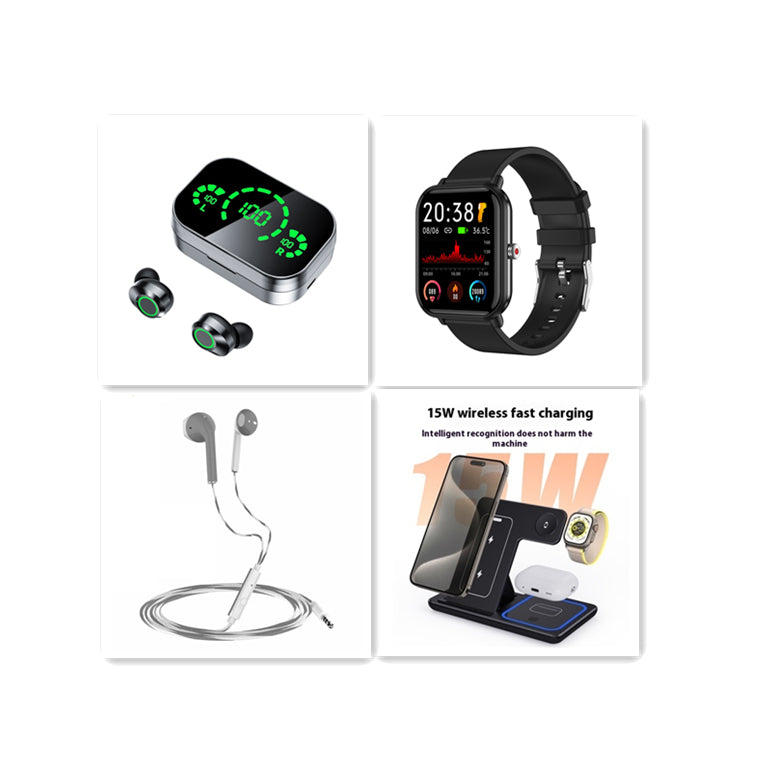 Wireless Earbuds with LED Battery Display