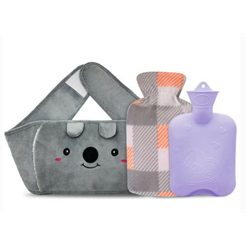 Plush Belly Warmer with Hot Water Bottle