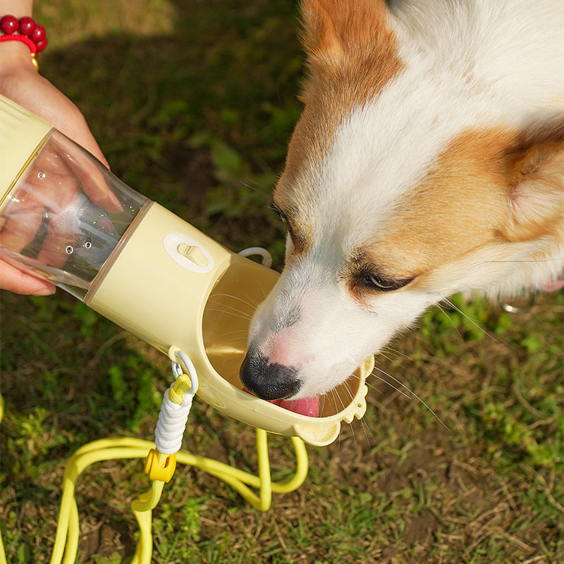 2-in-1 Travel Pet Water Bottle & Food Container
