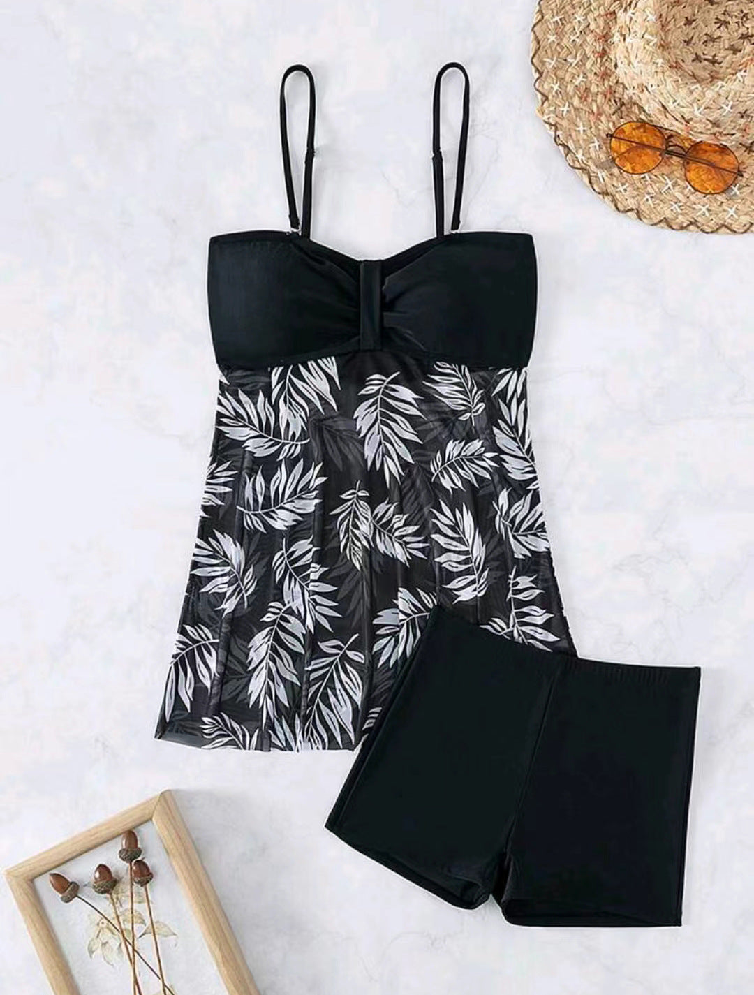 Women's High-Waist Swim Set with Shorts