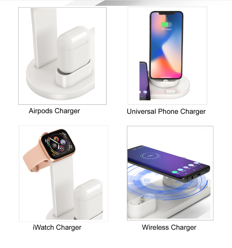 3-in-1 Rotating Wireless Charger Stand