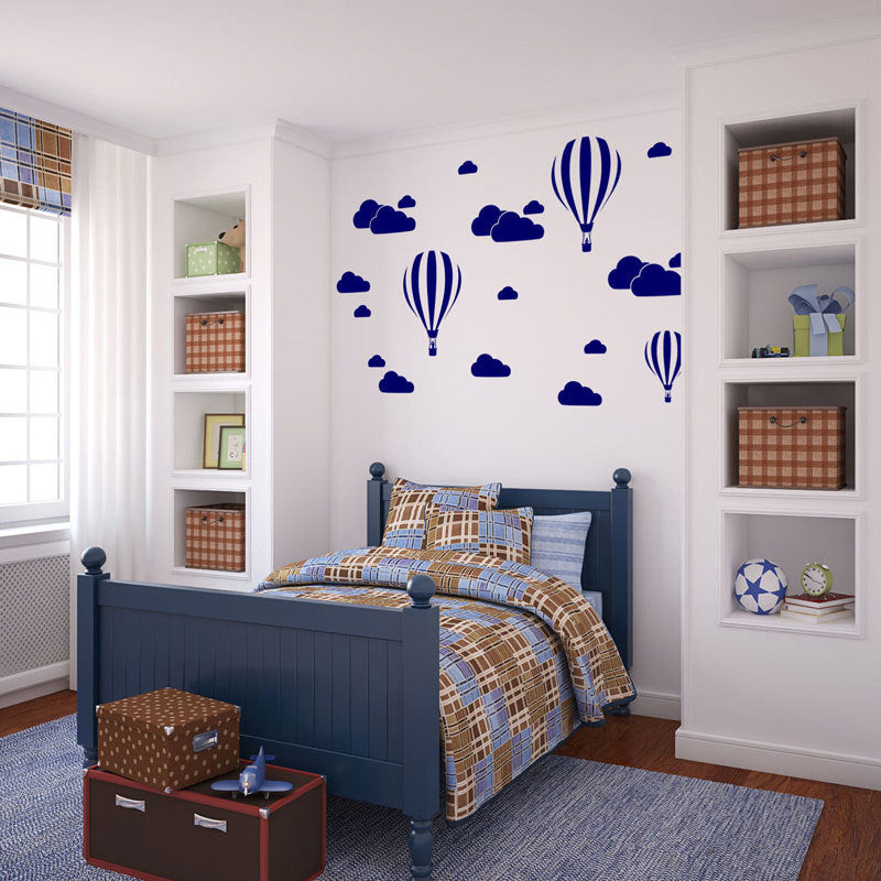 Hot Air Balloon & Cloud Wall Stickers